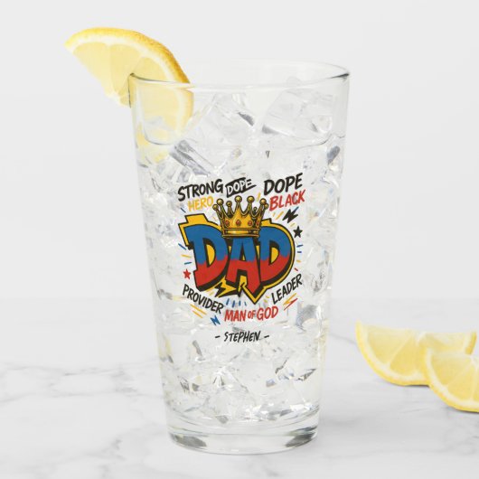 Verre Papa - Un hommage à la force, l'amour et la dévoti (Devant glace)