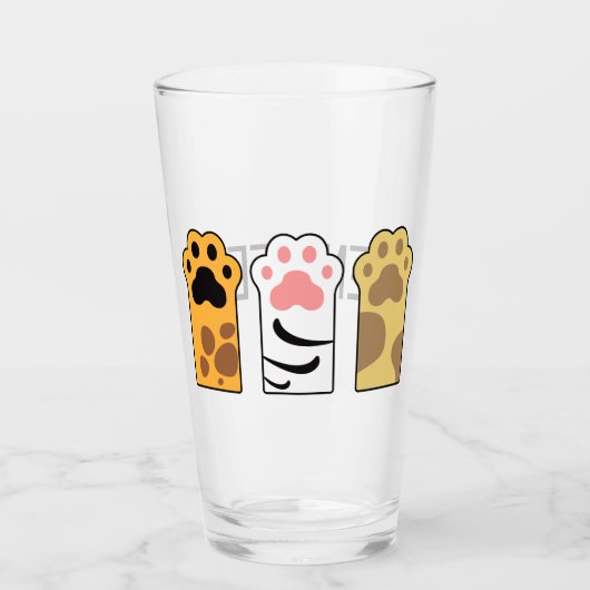 Verre Papiers de chat colorés (Devant)