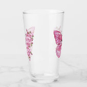 Verre Papillon à fleurs avec Sakura rose (Gauche)