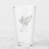 Verre Papillon à queue d'aronde perché en blanc (Dos)