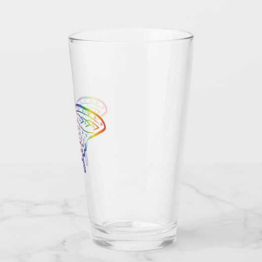 Verre Papillon arc-en-ciel (Gauche)
