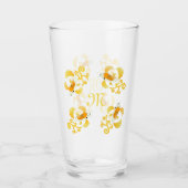 Verre Papillon d'or Koi Monogramme (Devant)
