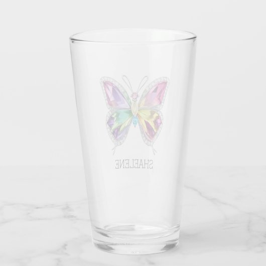 Verre Papillon en cristal arc-en-ciel bijoux (Dos)
