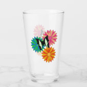 Verre Papillon et fleurs (Dos)