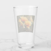 Verre Papillon orange et fleurs (Dos)