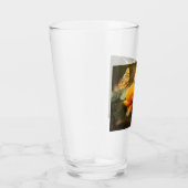 Verre Papillon orange et fleurs (Droite)