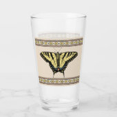 Verre Papillon Southwestern jaune Swallowtail (Dos)