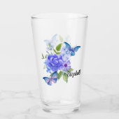 Verre Papillons et fleurs (Dos)