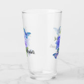 Verre Papillons et fleurs (Droite)