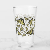 Verre Papillons Queue Jaune Modèle Personnalisé (Dos)