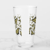 Verre Papillons Queue Jaune Modèle Personnalisé (Gauche)