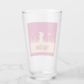Verre Pâques heureux, lièvre rêveur (Dos)