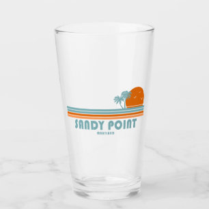 Verre Parc d'État de Sandy Point Maryland Palmiers Solei