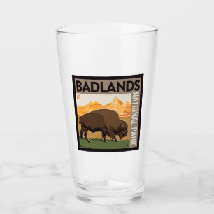 Verre Parc national des Badlands Buffalo