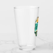 Verre Parc national des Îles Vierges Emblème rétro minim (Droite)