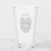 Verre Parc national des Rocheuses Emblème rétro minimal (Dos)