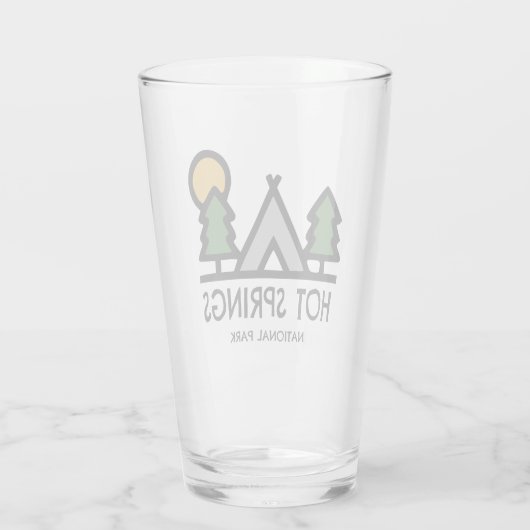 Verre Parc national des sources chaudes (Dos)