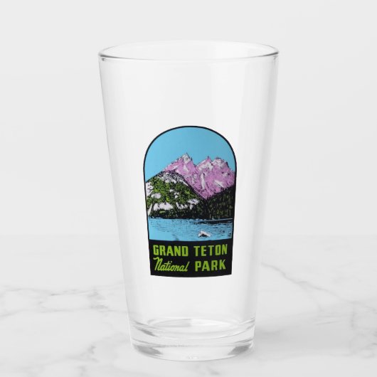 Verre Parc national du Grand Teton - Pint Glass (Devant)