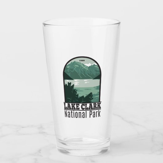 Verre Parc national du lac Clark Alaska Vintage (Devant)