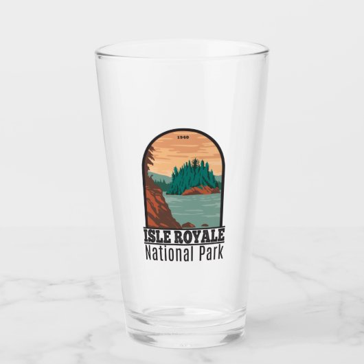 Verre Parc national Isle Royale Michigan Vintage (Devant)