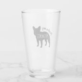 Verre Pardon de silhouette de bouledogue français mon (Dos)