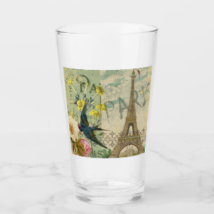 Verre Paris France Voyage Vintage Art Antique Peinture