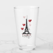 Verre Paris, Tour Eiffel et Ballons du Coeur Rouge (Dos)