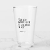 Verre Paroles de devis ou de chansons personnalisées - b (Devant)