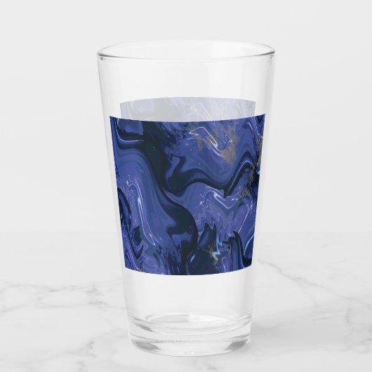 Verre Parties scintillant bleue Galaxy Swirl Abstrait Mo (Dos)