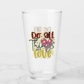 Verre Parties scintillant d'Amour branché Valentines Day (Devant)