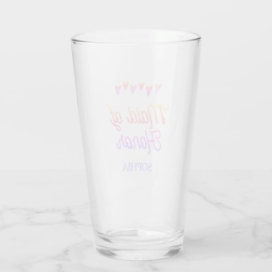 Verre Parties scintillant Gradation Coeur Maid of Honor (Dos)