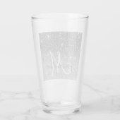 Verre Parties scintillant gris moderne éclabousser Nom p (Dos)