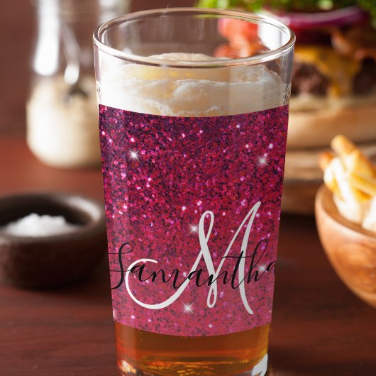 Verre Parties scintillant moderne rouge et rose Nom des 