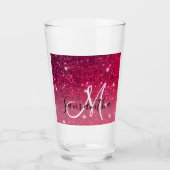 Verre Parties scintillant moderne rouge et rose Nom des  (Devant)