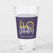 Verre parties scintillant or violet moderne design 40e a (Dos)