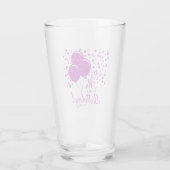 Verre Parties scintillant rose Ballons d'anniversaire! (Dos)