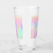 Verre Parties scintillant violet rose holographique gout (Droite)