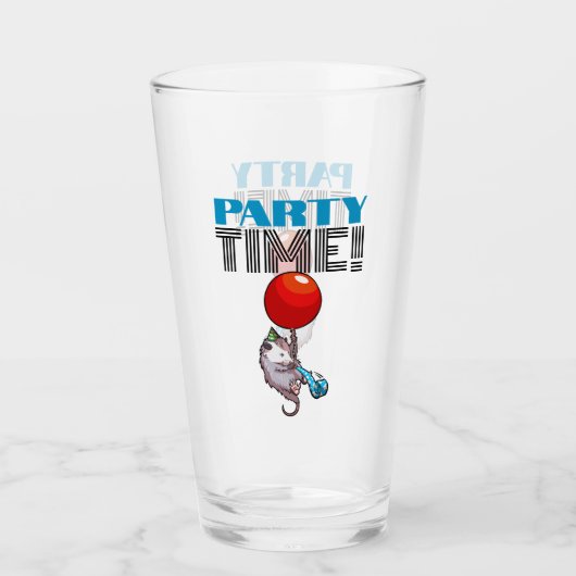 Verre PARTY TIME! Possum Funny Flottant Opossum (Devant)
