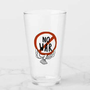 Verre Pas de guerre avec la colombe