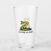 Verre Pas de pas sur les mèmes de serpent Gadsden parodi (Devant)