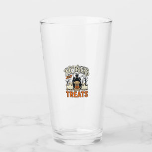 Verre Pas de tours juste des friandises Halloween Chien