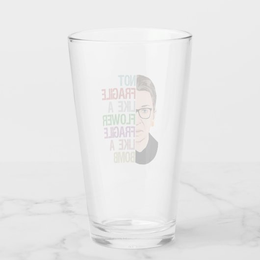 Verre Pas fragile comme une fleur fragile comme une bomb (Dos)