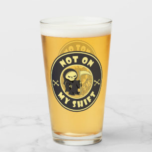 Verre Pas sur mon poste Grim Reaper Citation d'Halloween