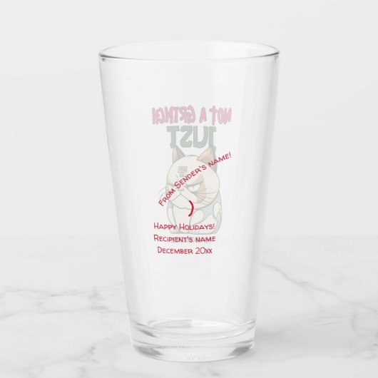 Verre Pas un Grinch juste Festive Challengé Funny Holida (Dos)