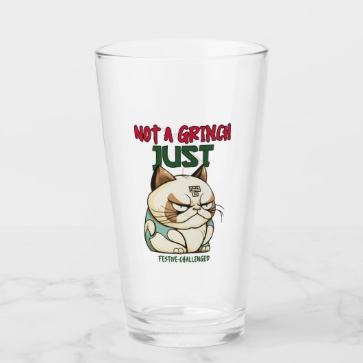 Verre Pas un Grinch juste Festive Challengé Funny Holida (Devant)