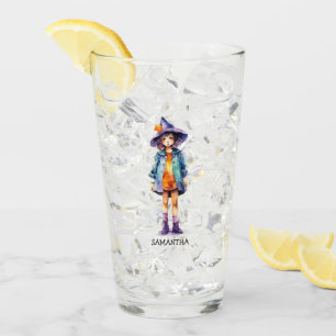 Verre Pastel Cute Witch Girl Halloween esthétique