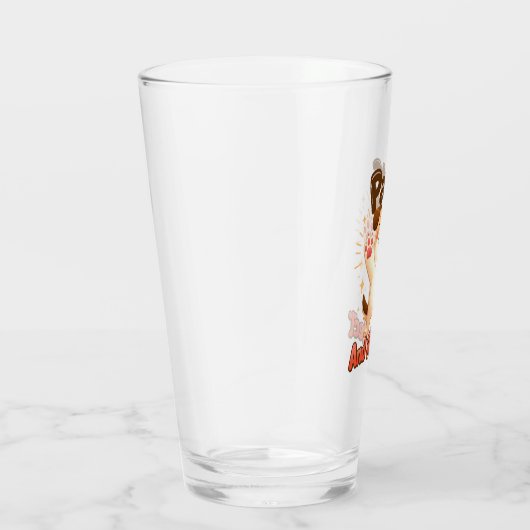 Verre Pâtes Et Refléter Le Chien Mignonne (Droite)