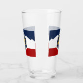 Verre Patriotic glass cup with new flag of Utah, USA (Gauche)