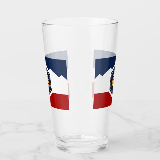 Verre Patriotic glass cup with new flag of Utah, USA (Droite)