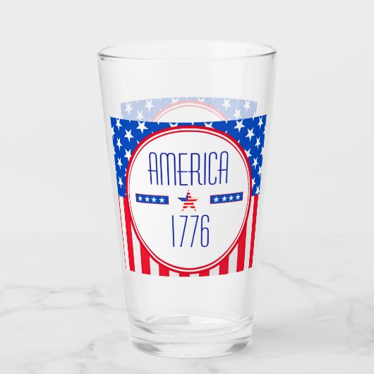 Verre Patriotique Américain (Devant)
